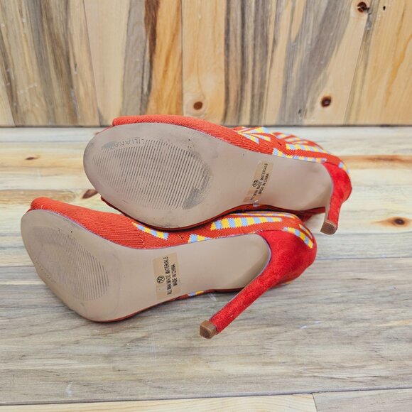 Liliana Knit" The Dylan" Orange Sock Booties - Picture 5 of 6